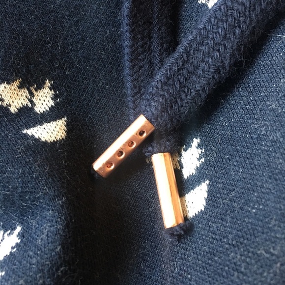 Anthropologie Pluto on the Moon Women’s Navy Cactus Hoodie Sweatshirt Pullover S - Picture 4 of 7